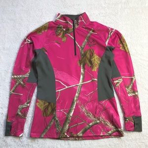 Realtree Hot Pink Camp 1/4 Zip Top